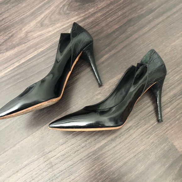 Chloe black pumps with croc detail - Picture 5 of 6